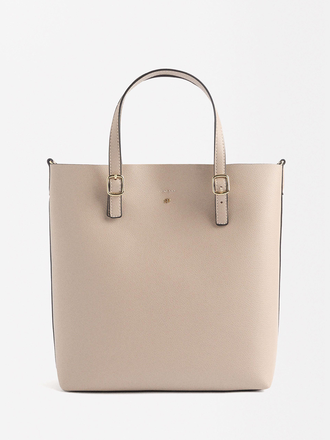 

PARFOIS Textured Structured Shoulder Bag, Off white