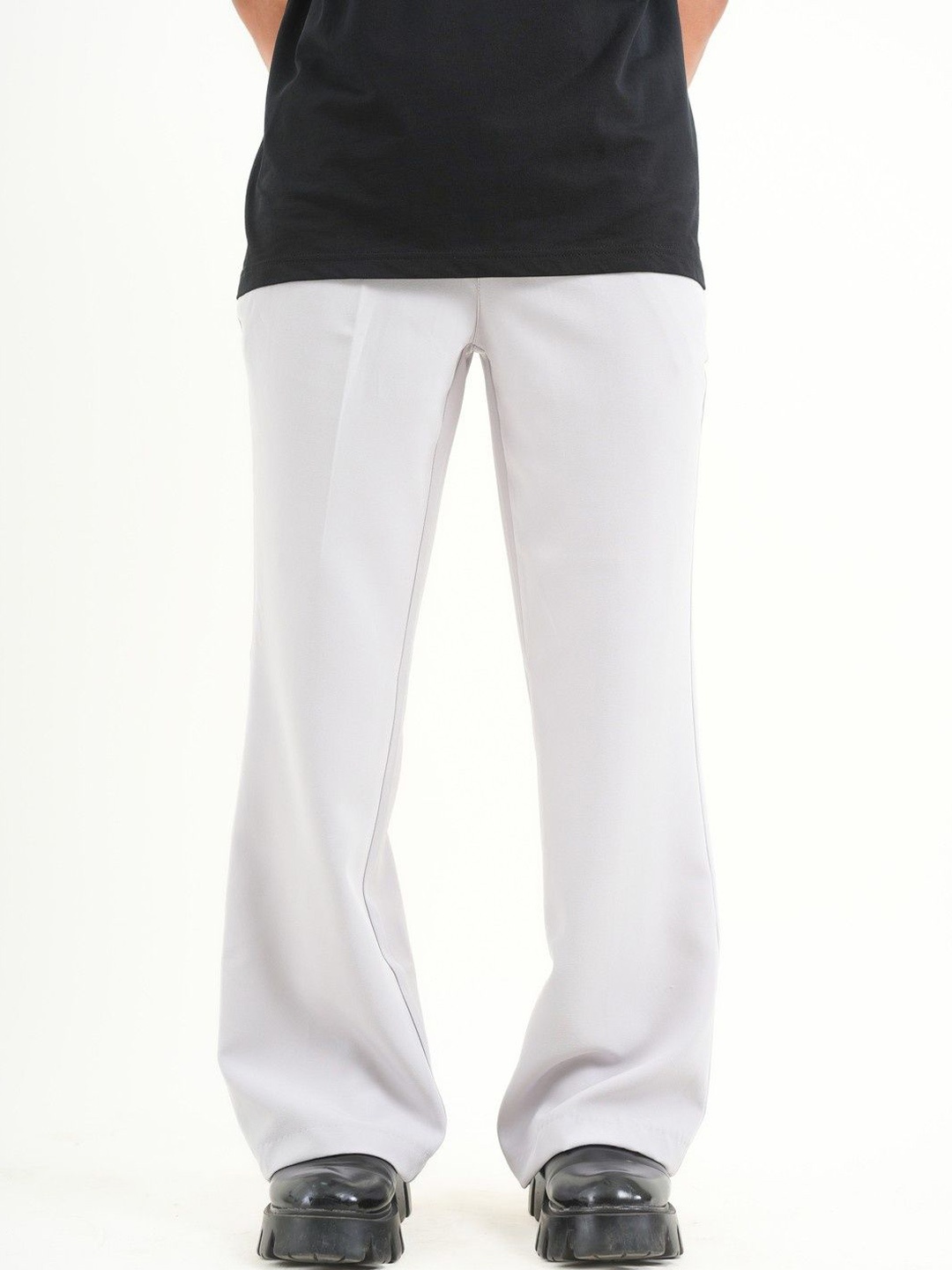 

Main Character India Men Relaxed Fit Cotton Easy Wash Korean Pants, Grey