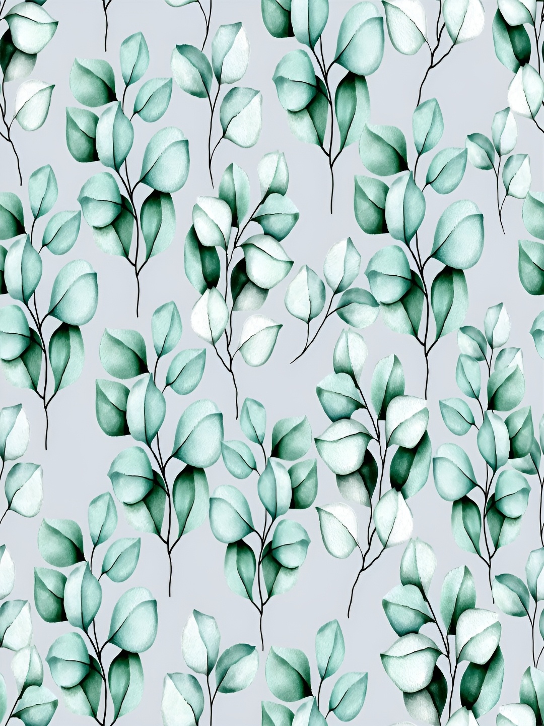 

WE KREATE Grey & Green Printed Water ProofWallpaperDecor