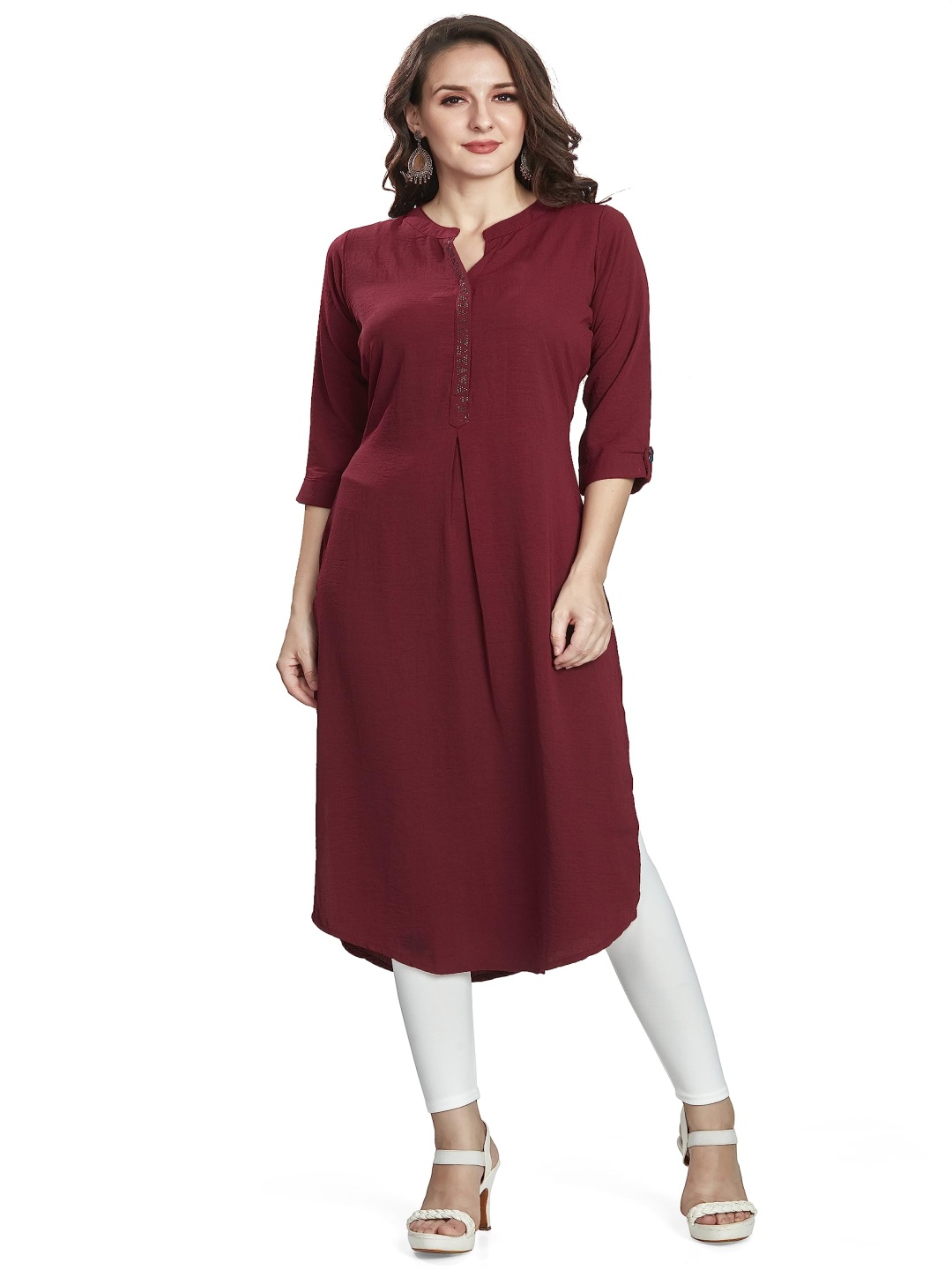 

Nioni Women Khadi Kurta, Mauve