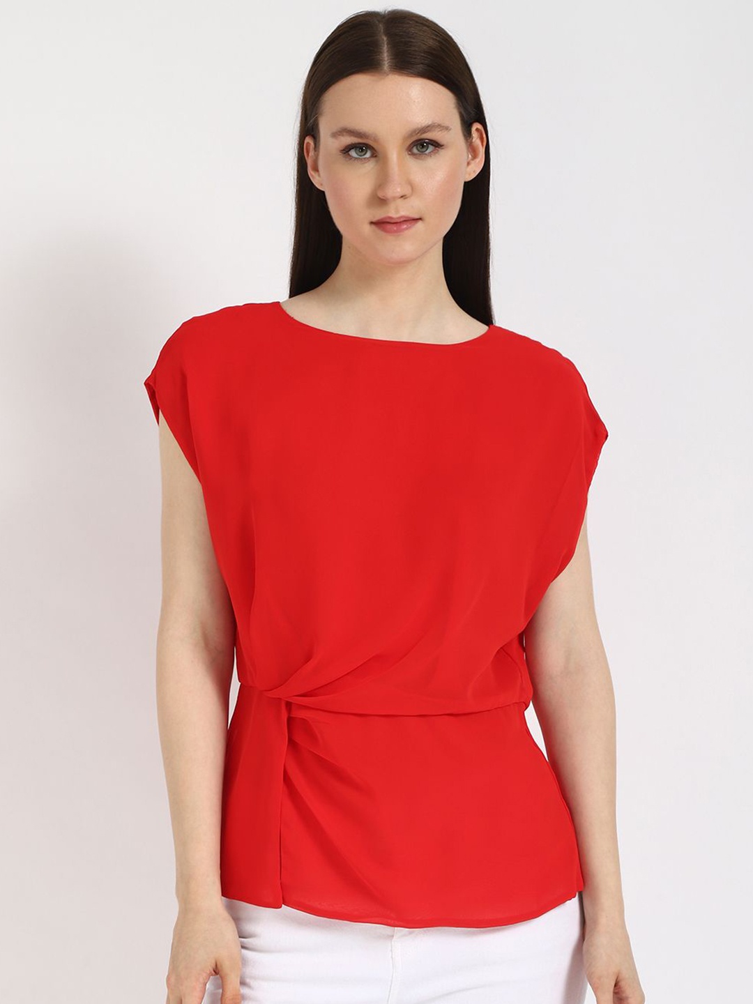 

Calvin Klein Jeans Roll-Up Sleeves Top, Red