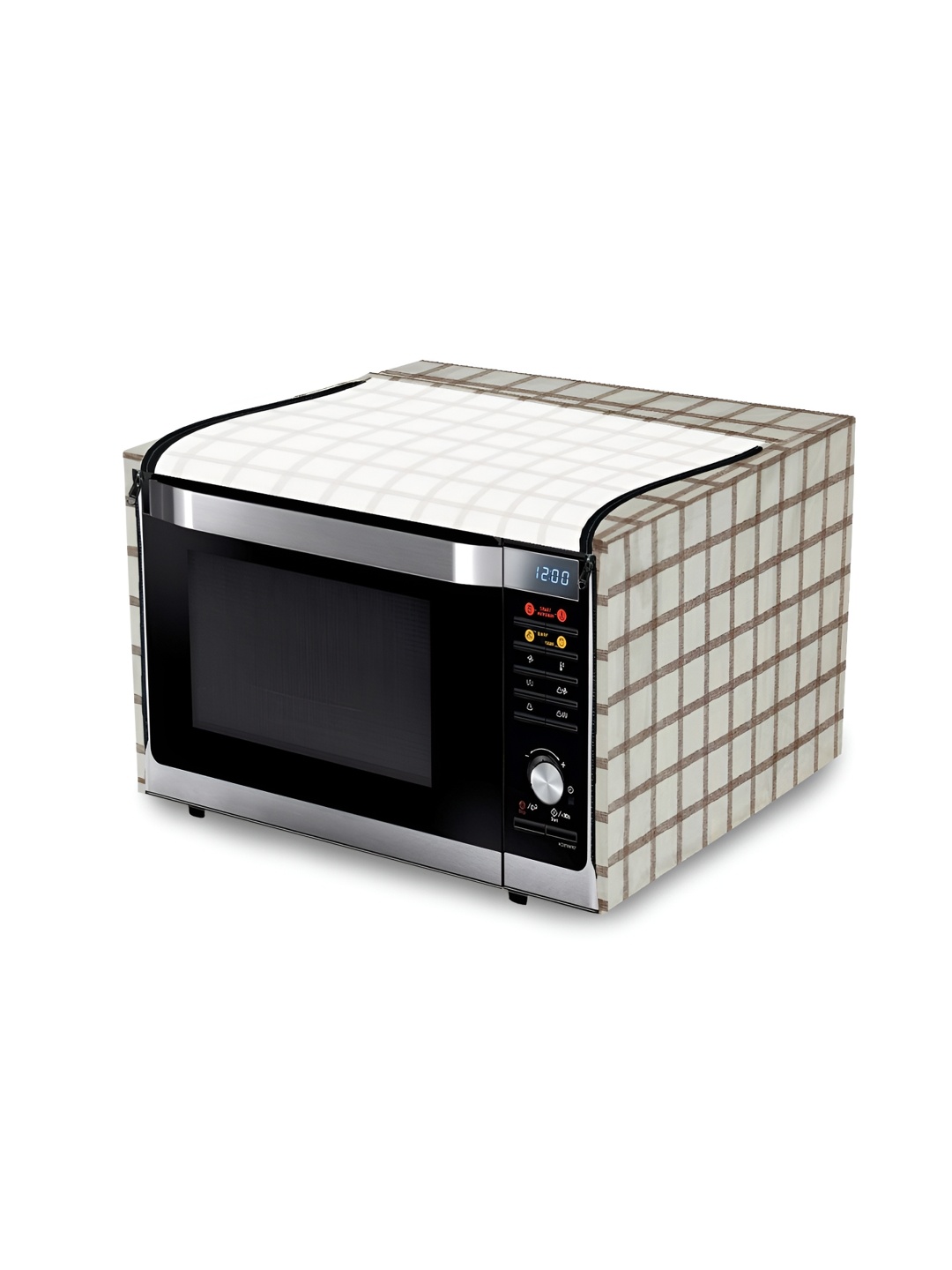 

KANUSHI INDUSTRIES Beige & Brown Printed Waterproof Microwave Oven Cover