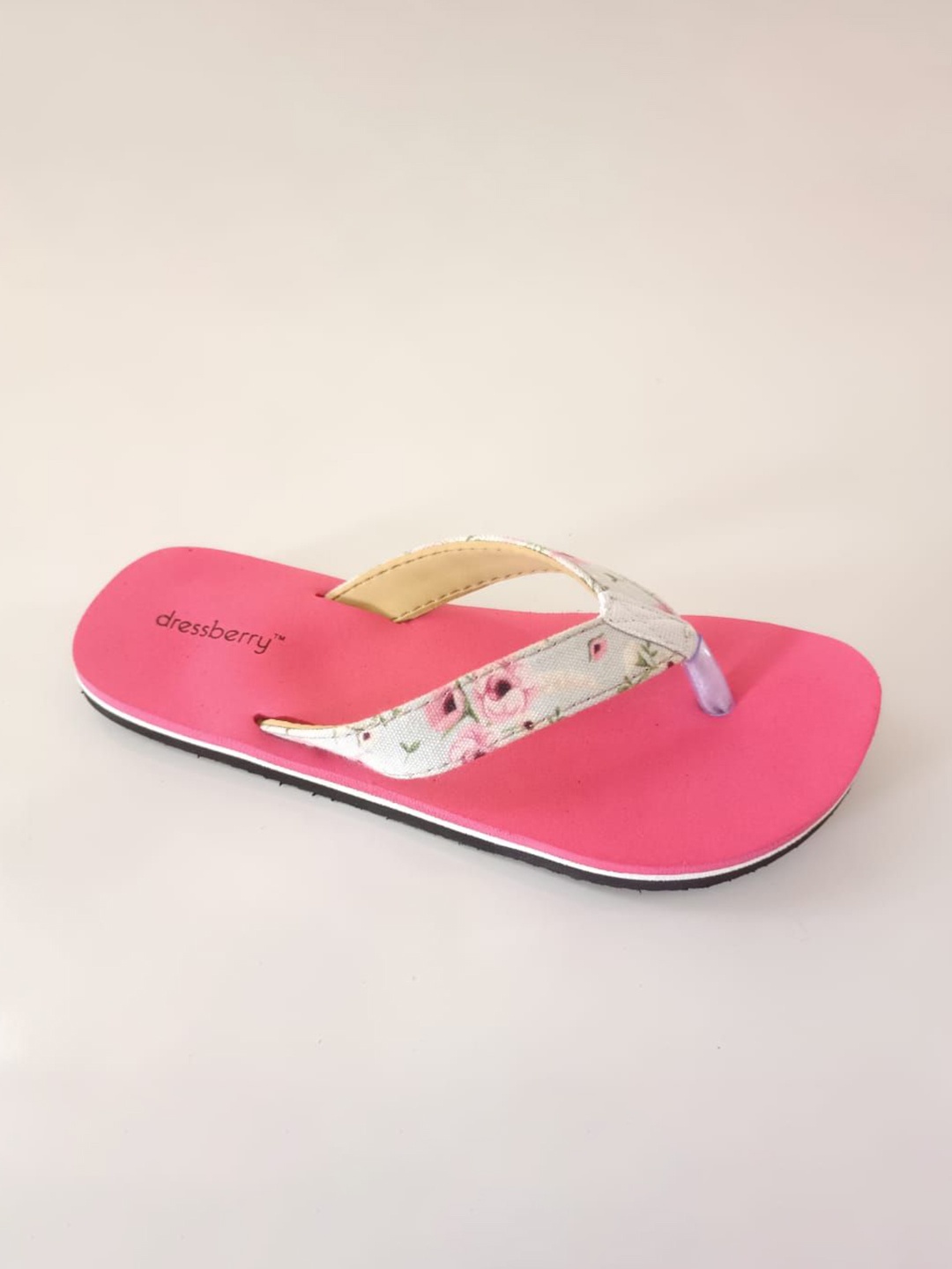 

DressBerry Women Printed Rubber Thong Flip-Flops, Pink