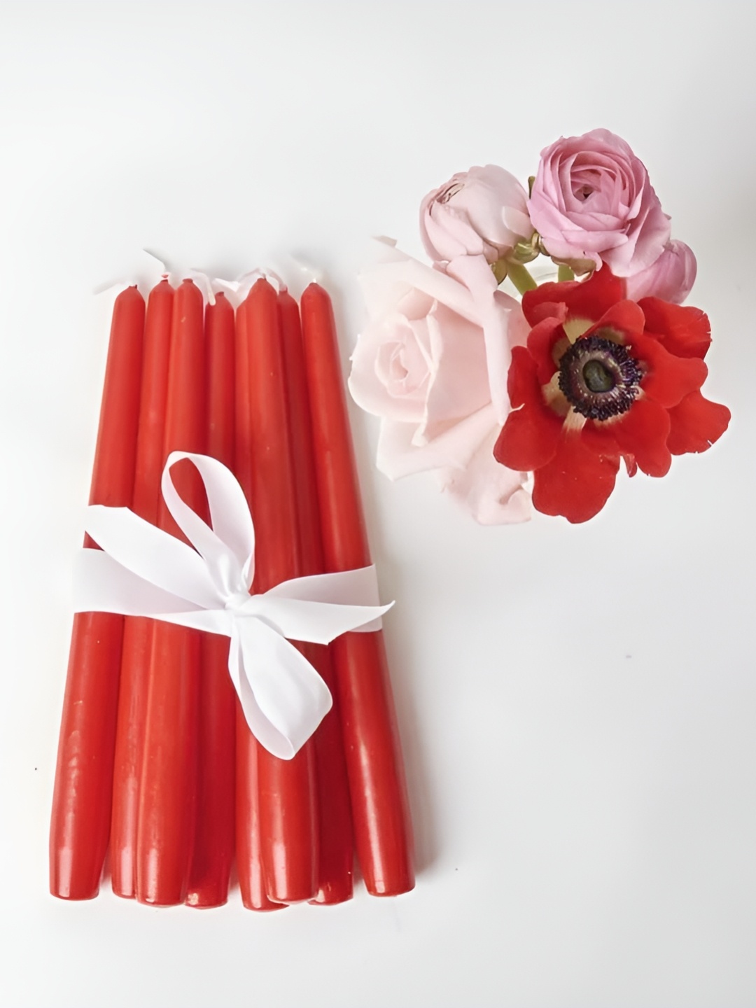 

atorakushon 8 Pcs Red Scented Tapered Candles