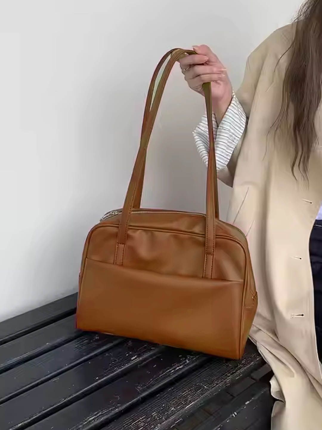 

StyleCast Structured Shoulder Bag, Brown