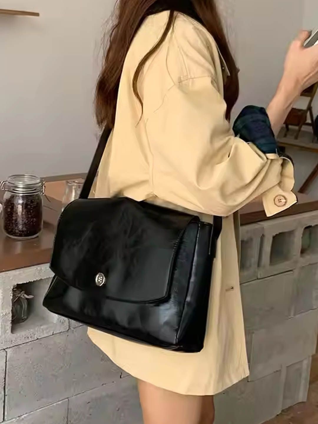 

StyleCast Structured Satchel, Black
