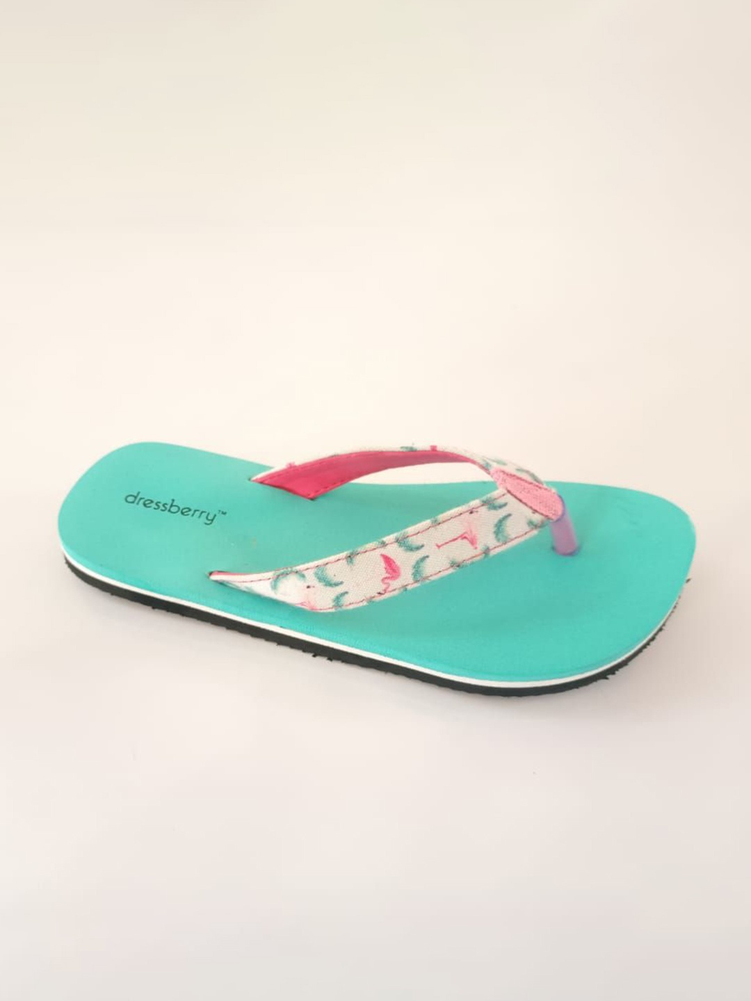 

DressBerry Women Printed Rubber Thong Flip-Flops, Sea green