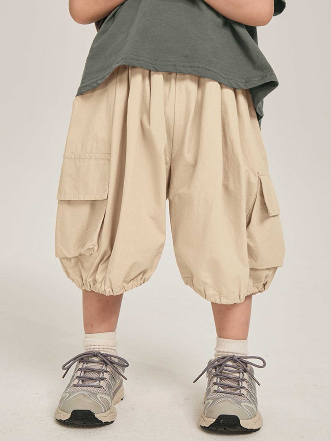

LULU & SKY Boys Loose Fit Shorts, Khaki