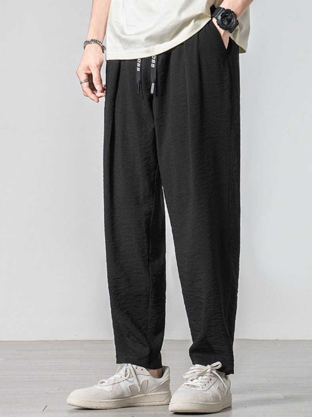 

StyleCast Men Regular Fit Trousers, Black