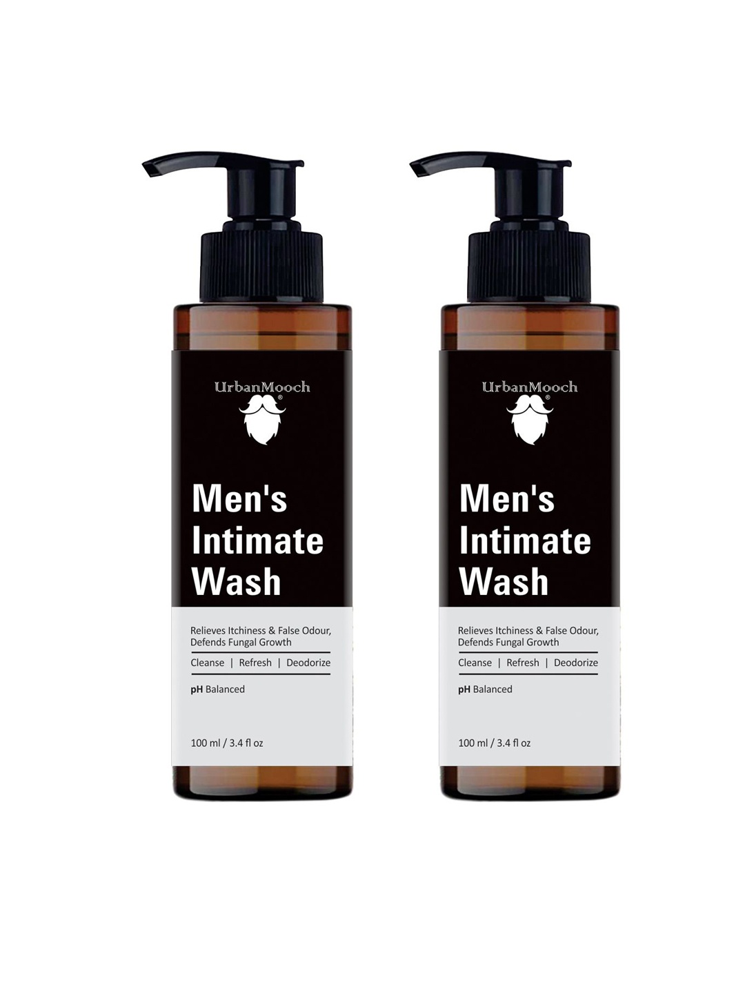 

UrbanMooch Set Of 2 Men's Intimate Wash- 100 ml Each, Green
