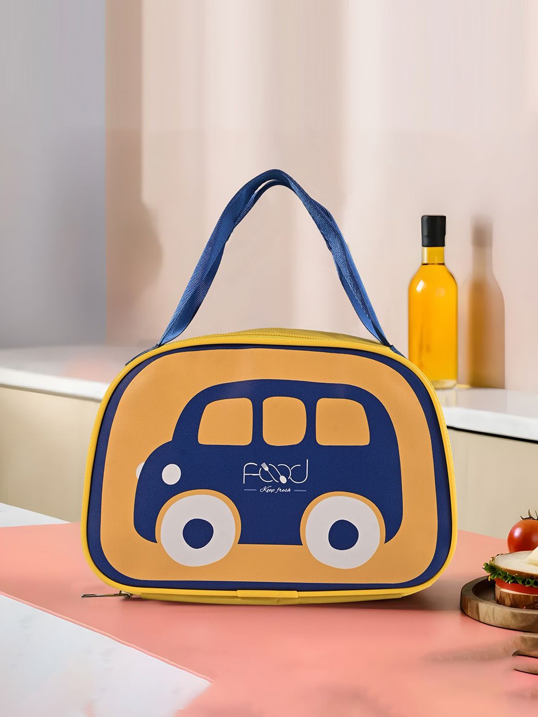 

Kuber Industries Other Prints Waterproof Lunch bags Travel Accessory, Yellow
