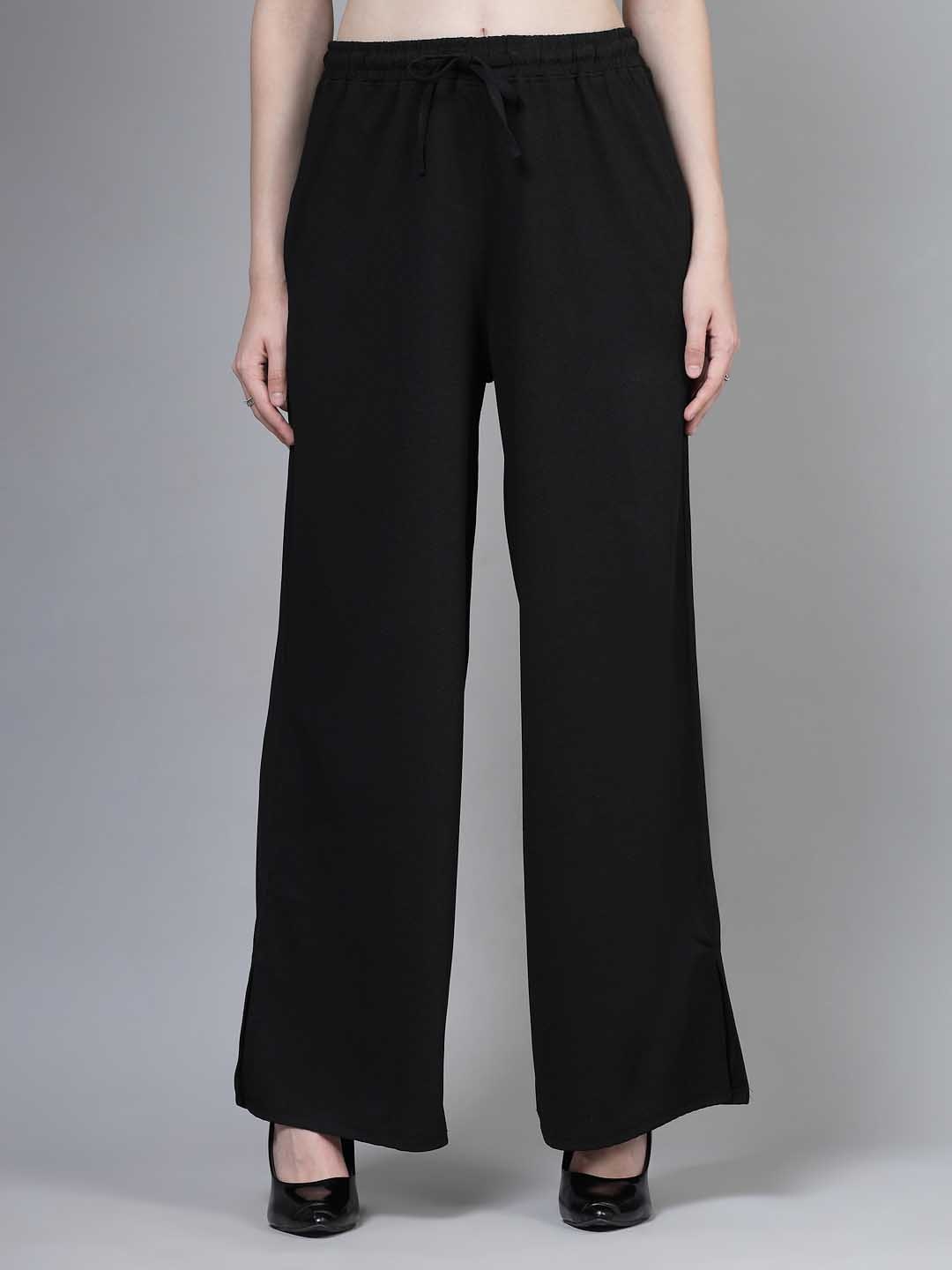 

PAUSE SPORT Women Original Flared Wrinkle Free Trousers, Black