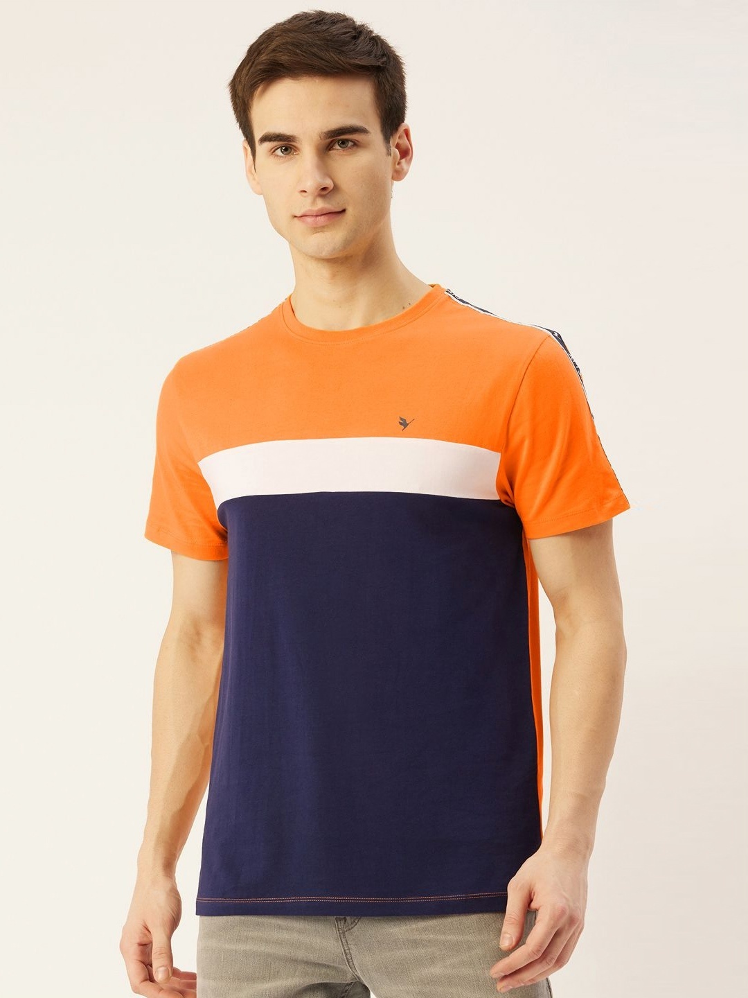 

AMSWAN Men Printed Extended Sleeves Pockets T-shirt, Multi