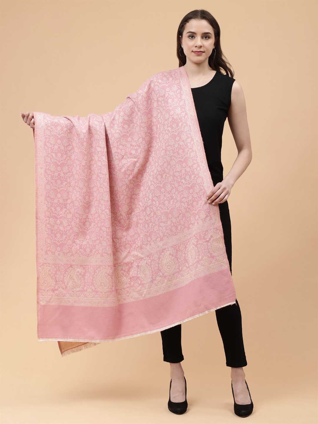 

Moda Chales Paisley Woven Design Shawl, Pink