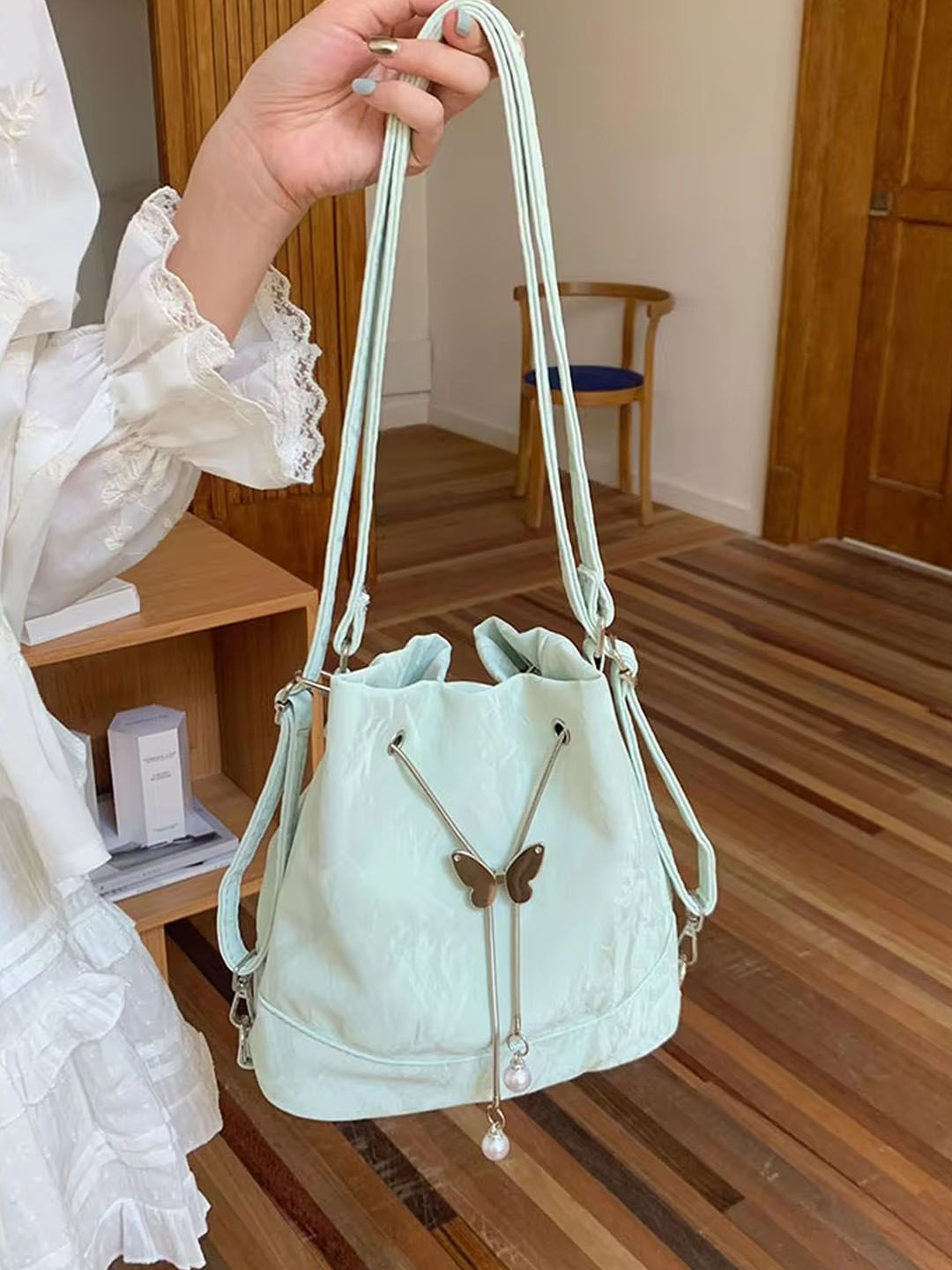 

StyleCast Textured Bucket Shoulder Bag, Blue