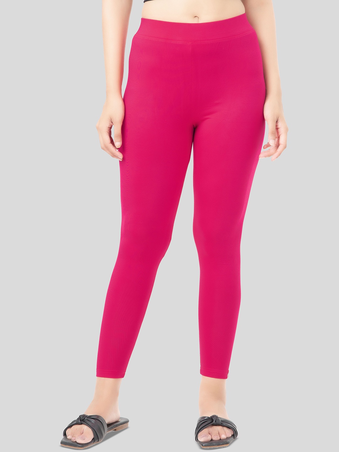 

Selsia Women Cotton Ankle Length Leggings, Pink