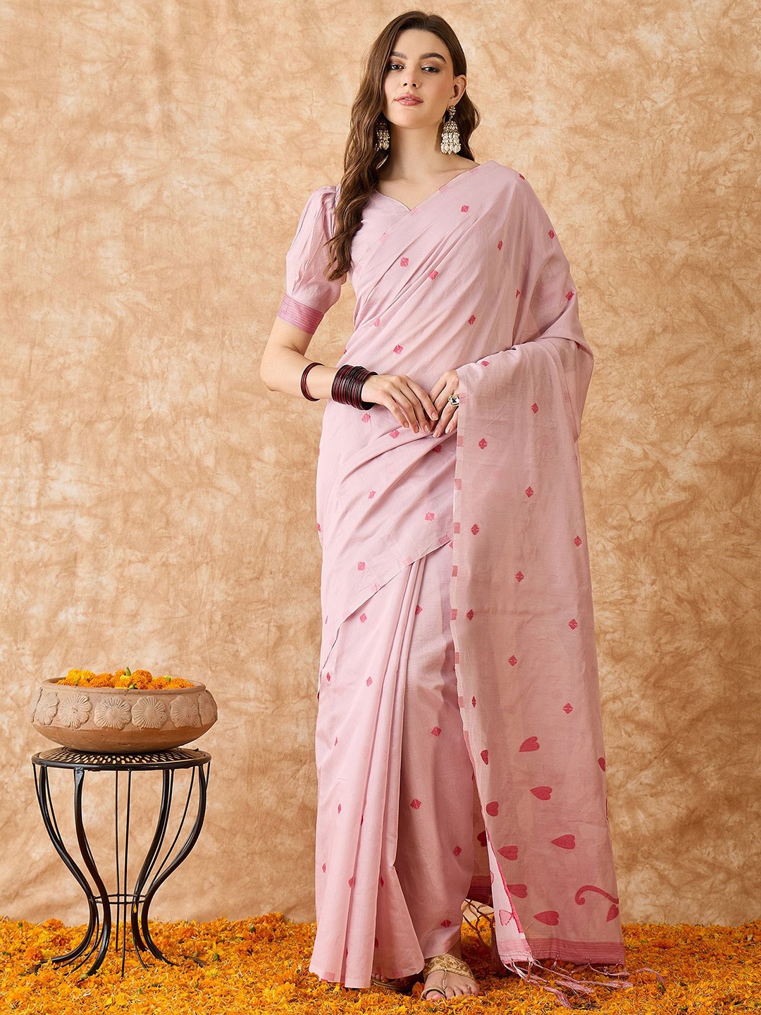 

MANVAA Saree, Pink