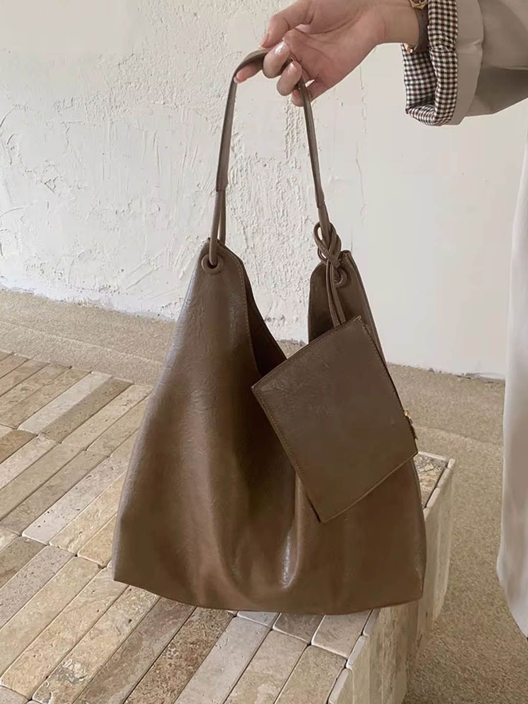

StyleCast Bucket Hobo Bag, Brown