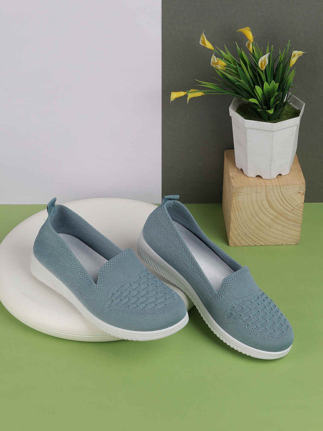 

WALKWAY by Metro Women Woven Design Slip-On Sneakers, Blue