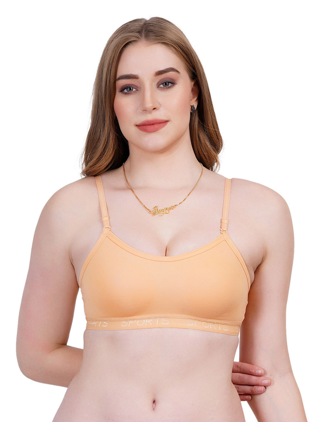 

Liigne Full Coverage Sports Bra, Gold