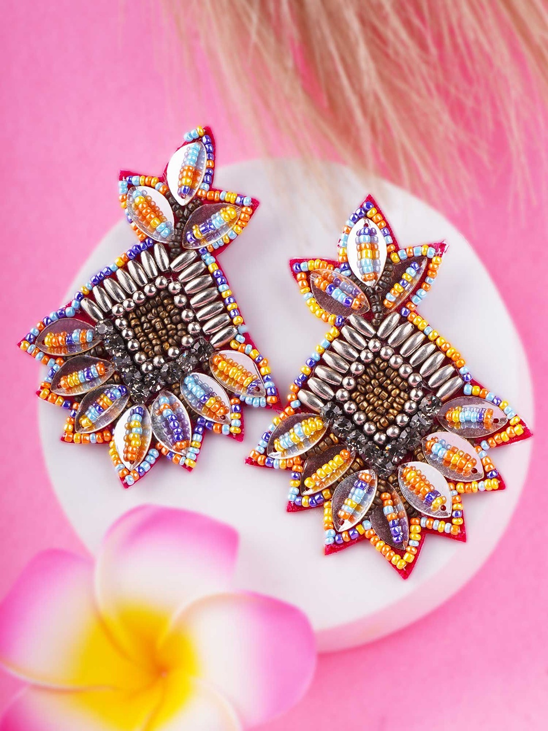 

Adwitiya Collection Classic Studs Earrings, Multi