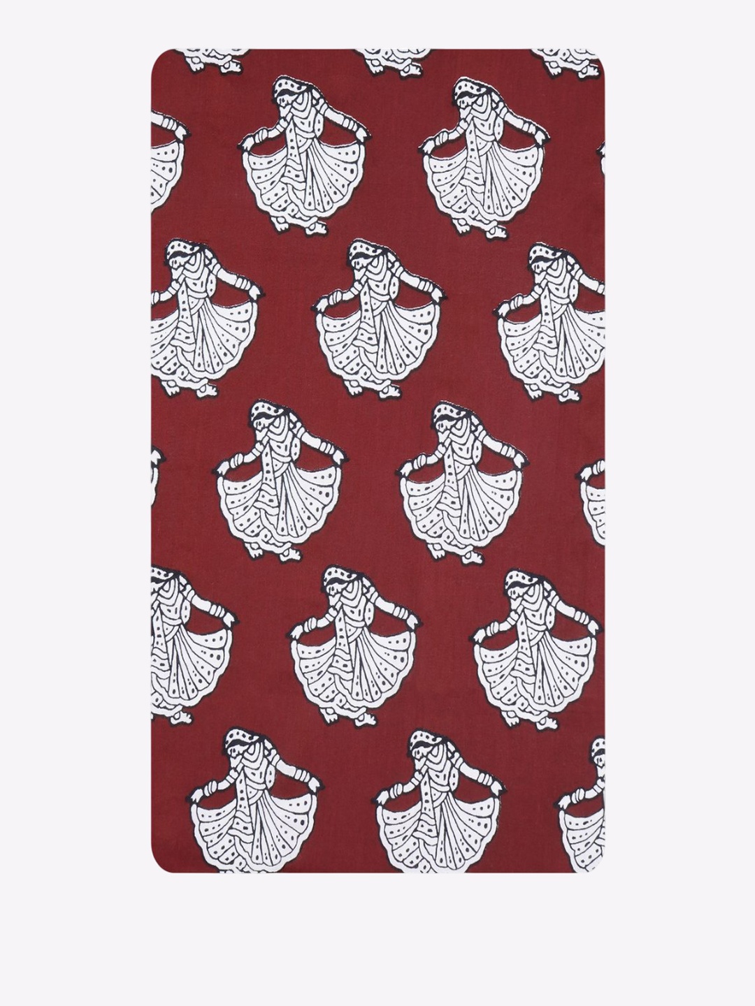

RJF Ethnic Motifs Printed Pure Cotton Unstitched Dress Material, Maroon