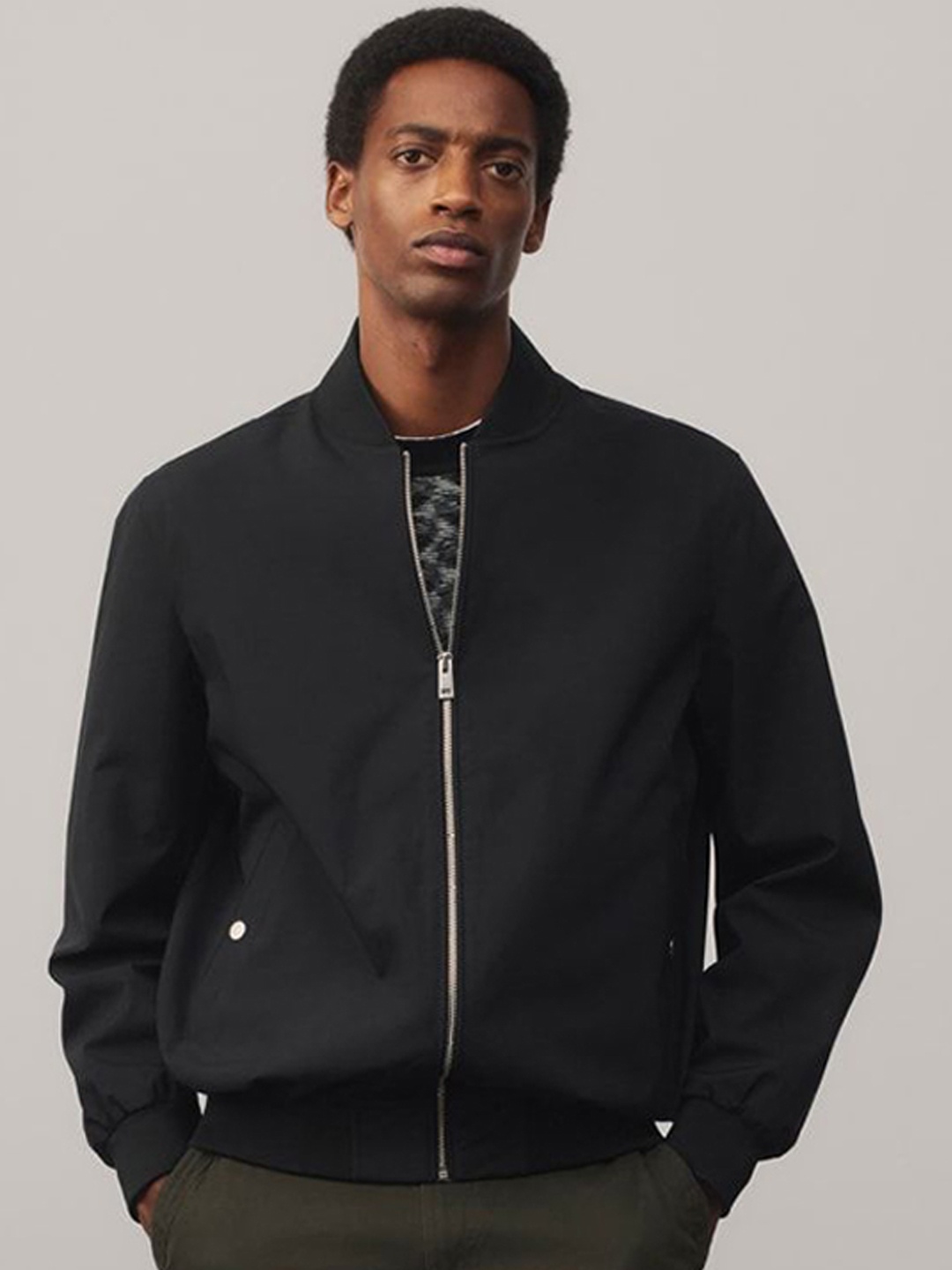 

Marks & Spencer Men Polyester Biker Jacket, Black
