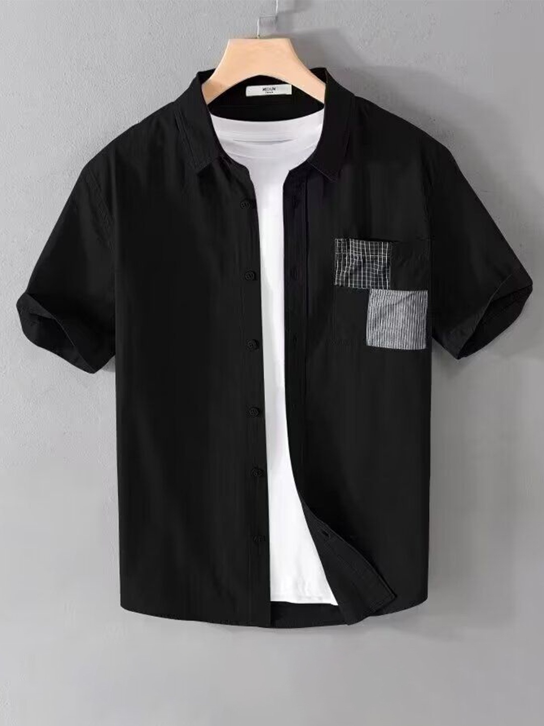 

StyleCast Men Opaque Casual Shirt, Black