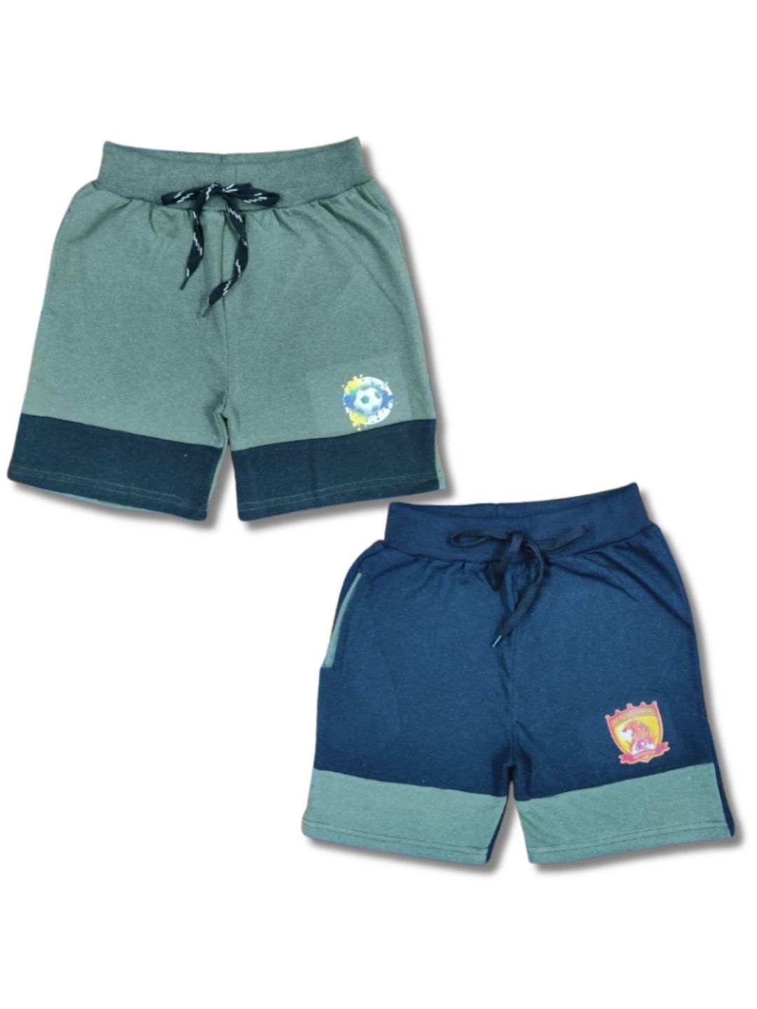 

Seyor Boys Pack Of 2 Outdoor Cotton Shorts, Green