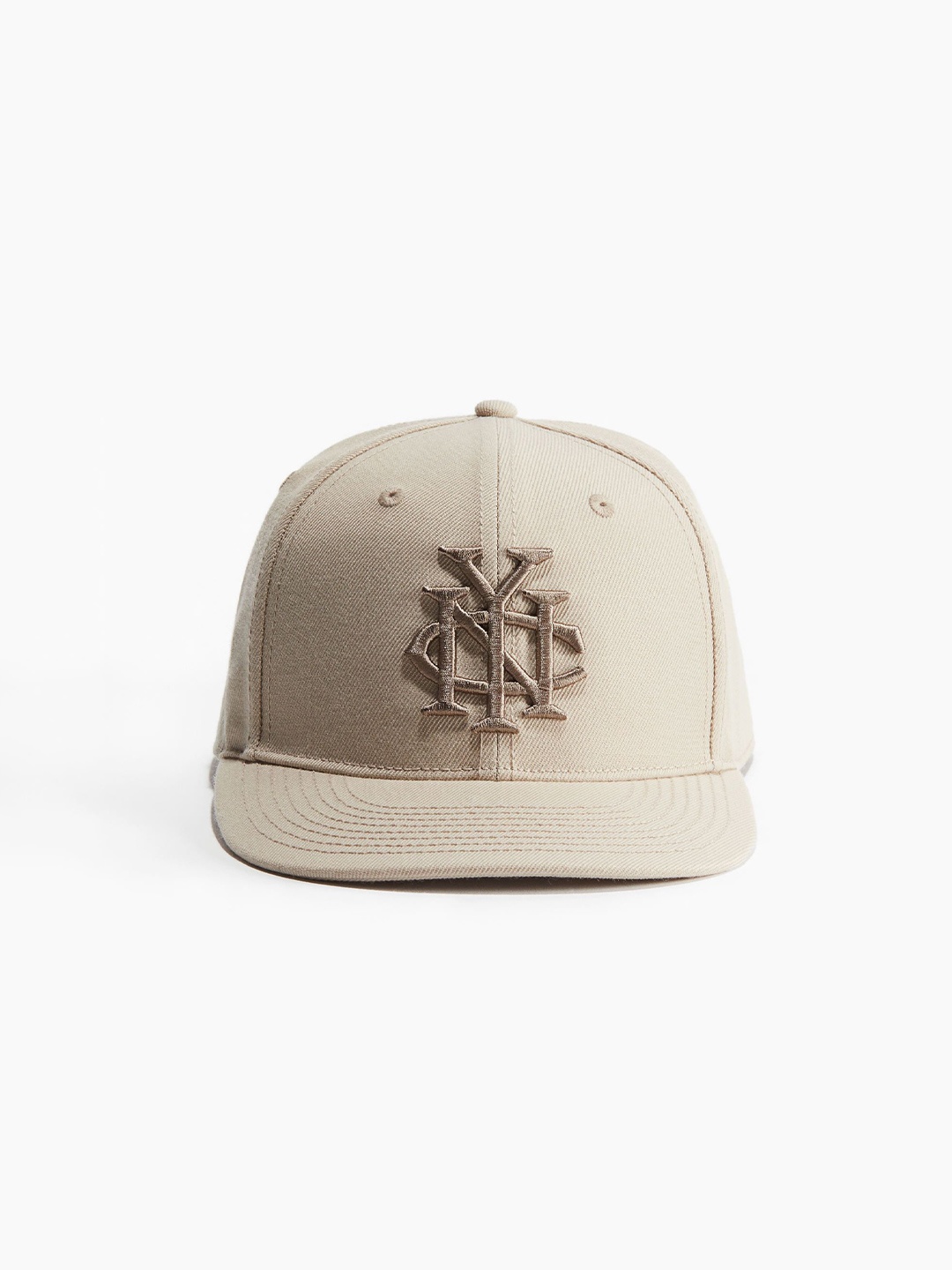 

H&M Embroidered-Motif Cap, Beige