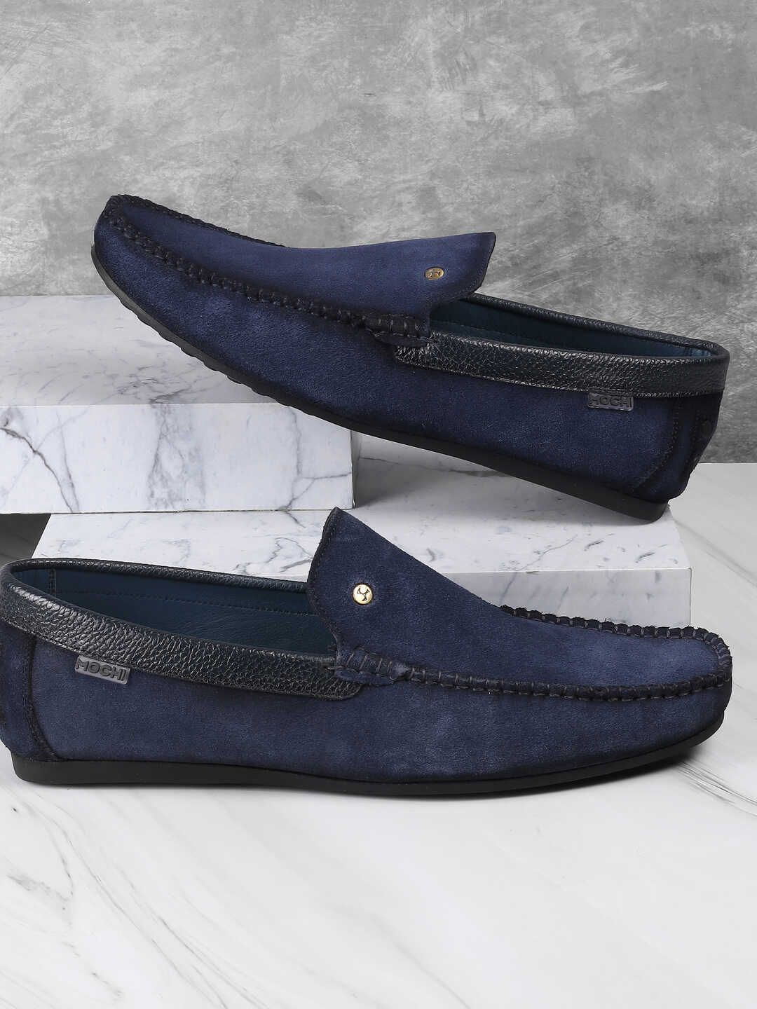 

Mochi Men Suede Loafers, Blue