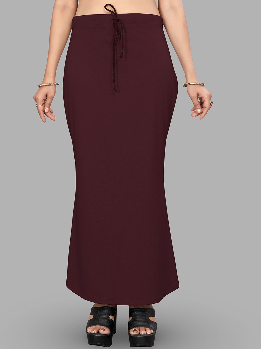 

NEXSUS Women Mid-Rise Tummy & Thigh Mermaid Fit Saree Shapewear, Brown