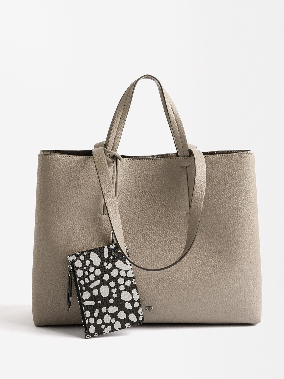 

PARFOIS Textured Structured Laptop Shoulder Bag - 16 Inches, Taupe
