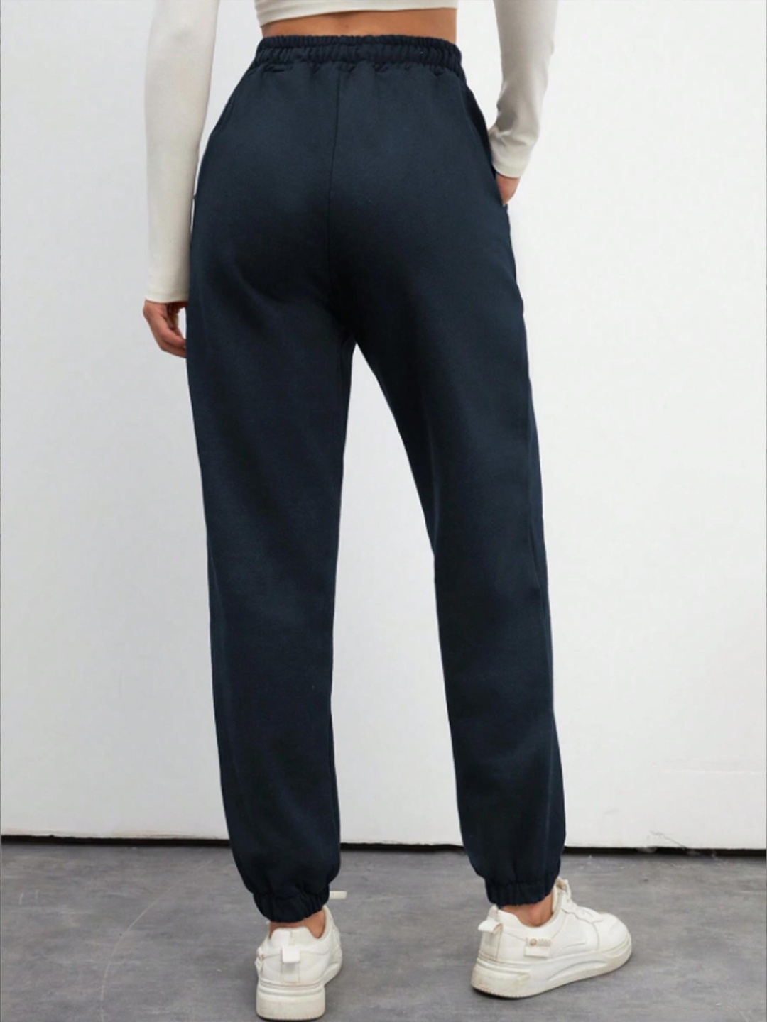 

TABADTOD Women Printed Relaxed Loose Fit Joggers Trousers, Navy blue