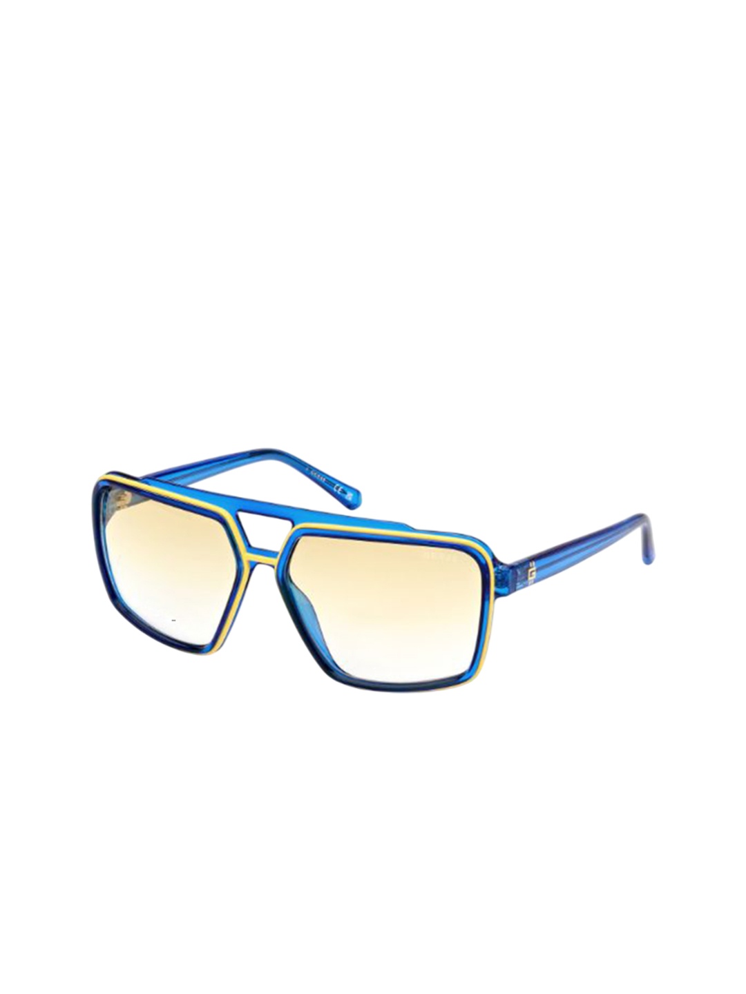 

GUESS Men Square Sunglasses with UV Protected Lens GUS000766192FSG, Brown