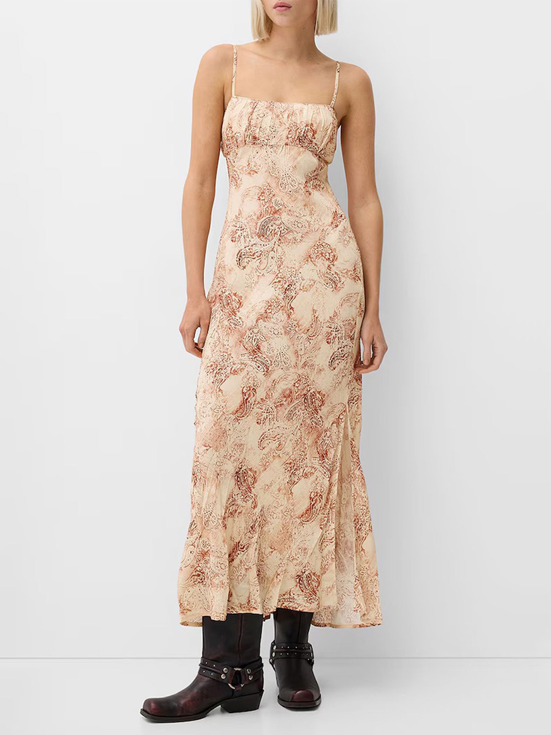 

LULU & SKY Women Floral Print Off-Shoulder Midi Fit & Flare Dress, Multi