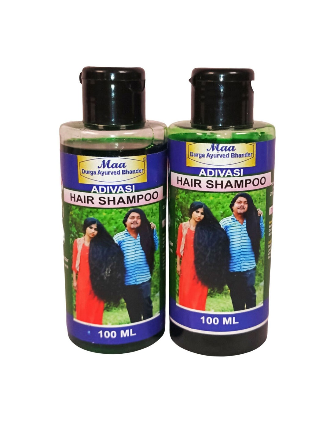 

Maadurga ayurved bhander Set Of 2 Adivasi Anti-Dandruff Shampoo - 100 ml Each, Green