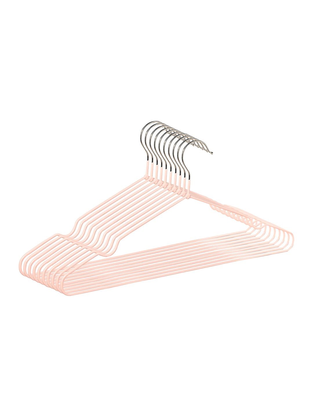 

Kuber Industries 10 Pcs Multipurpose Cloth Hangers for Wardrobe, Pink