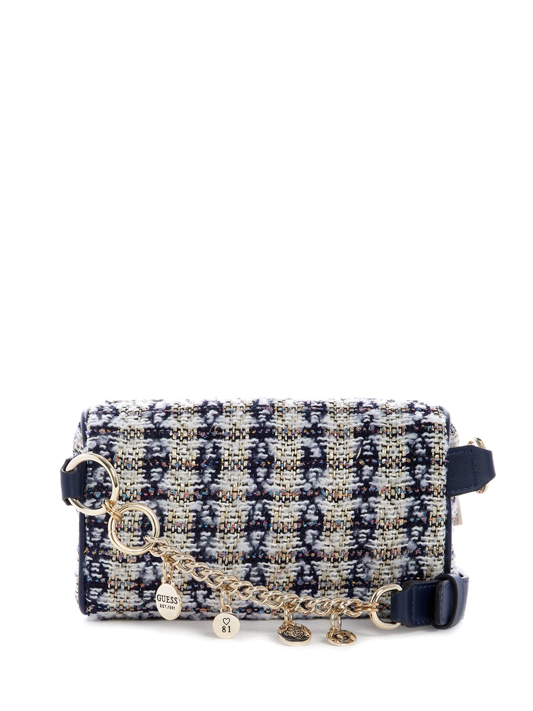 

GUESS Textured Cessily Belt Waist Pouch, White