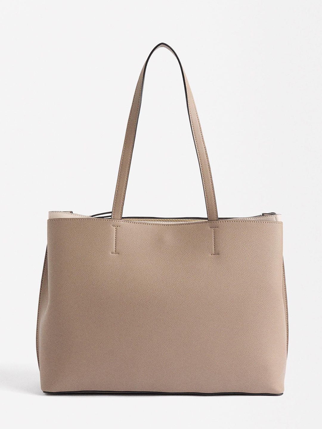 

PARFOIS Structured Textured Shoulder Bag, Taupe