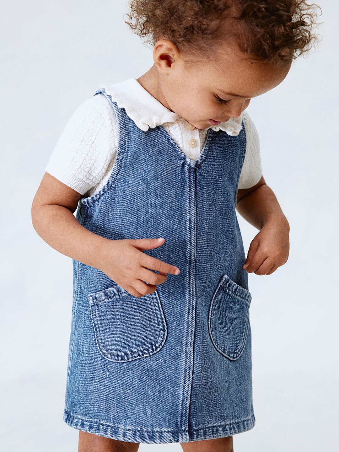 

H&M Denim Pinafore Dress, Blue