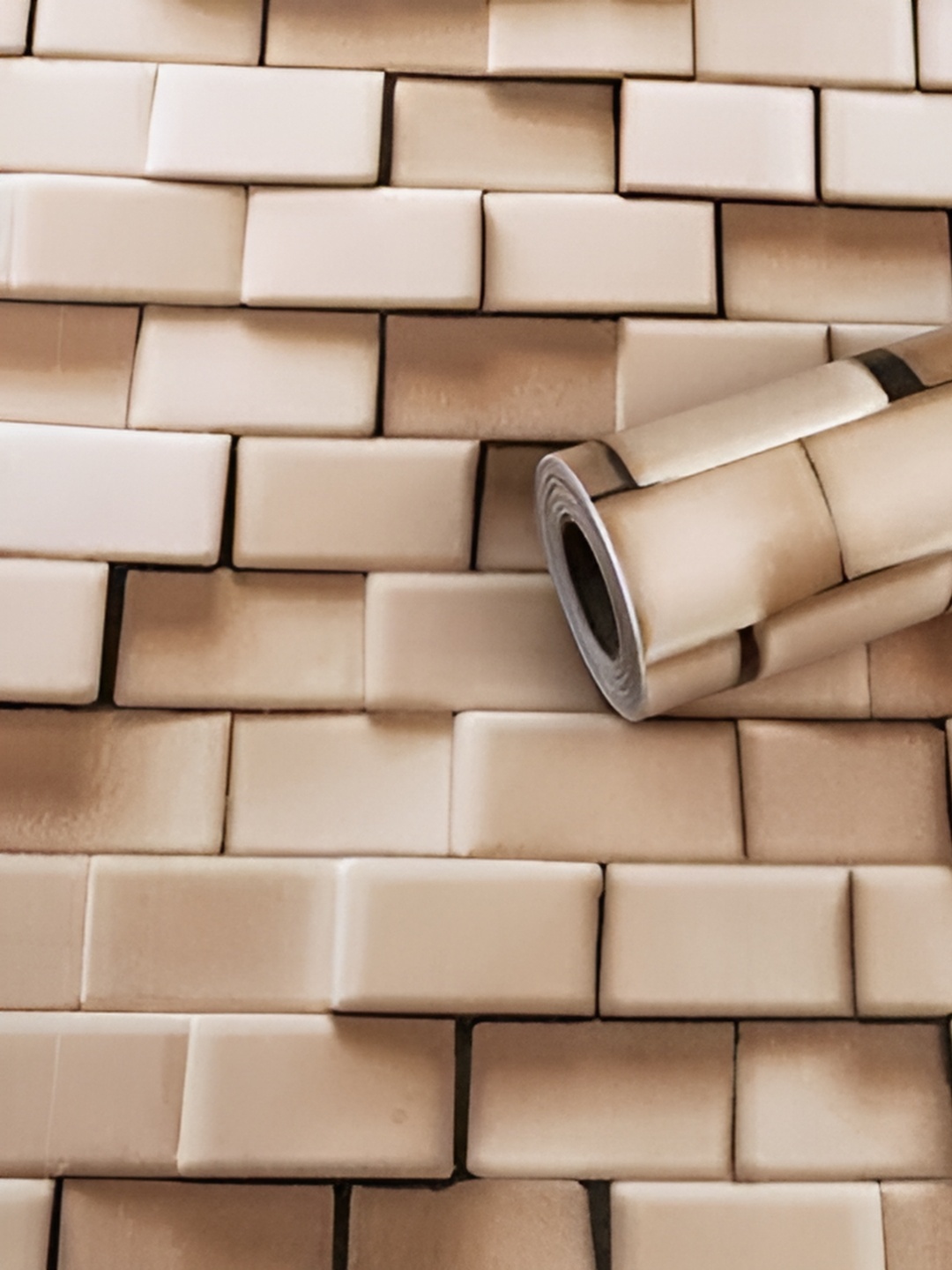 

ANNA CREATIONS Beige & Brown Printed Decorative Wallpaper
