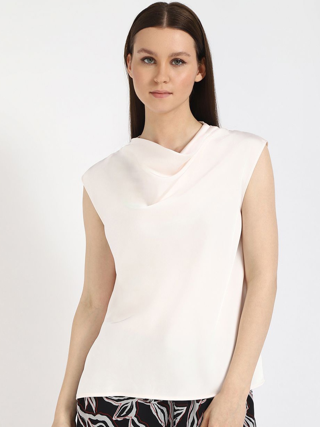 

Calvin Klein Jeans Cowl Neck Top, Beige