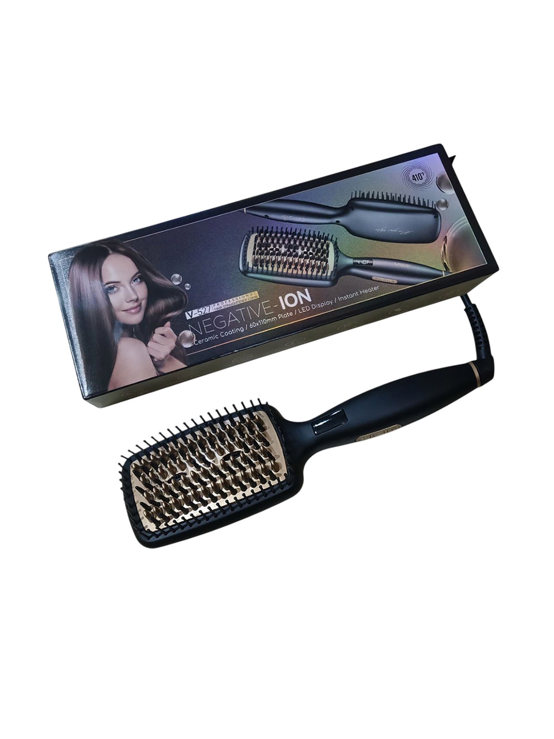 

vng Ceramic Coating Professional Hair Straightener Comb, Black