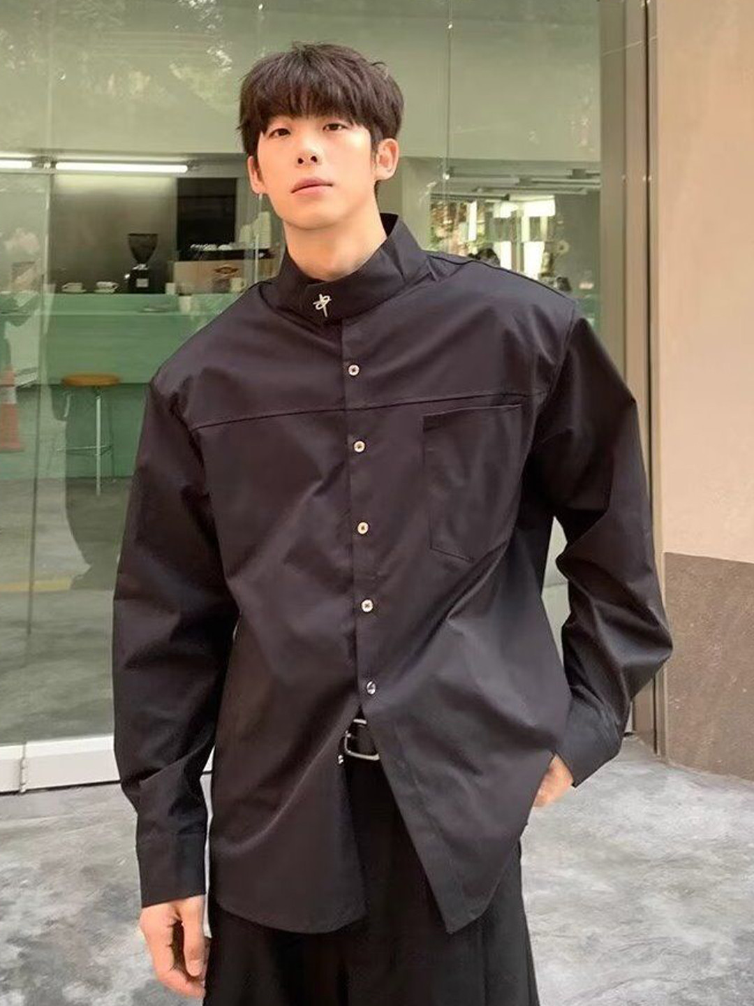 

StyleCast Men Opaque Casual Shirt, Black