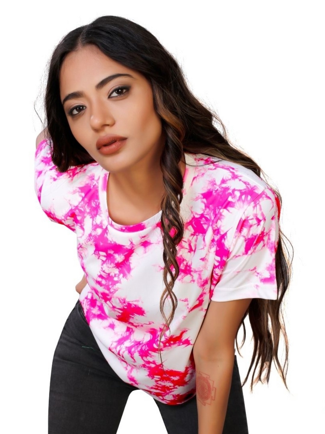 

shriez Women Printed T-shirt, Rose