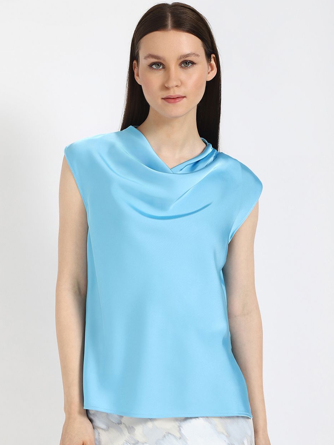 

Calvin Klein Jeans Cowl Neck Top, Blue