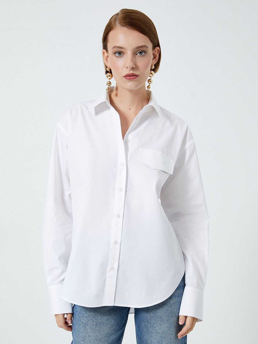 

NANCHI Women Classic Opaque Casual Shirt, White