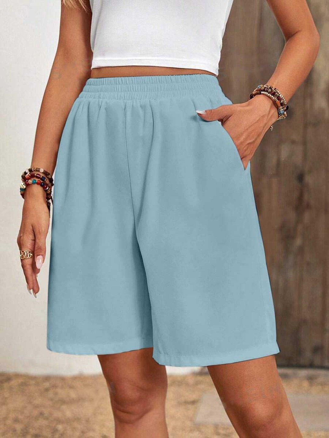 

classy fashion Women Regular Fit Rapid-Dry Shorts, Blue