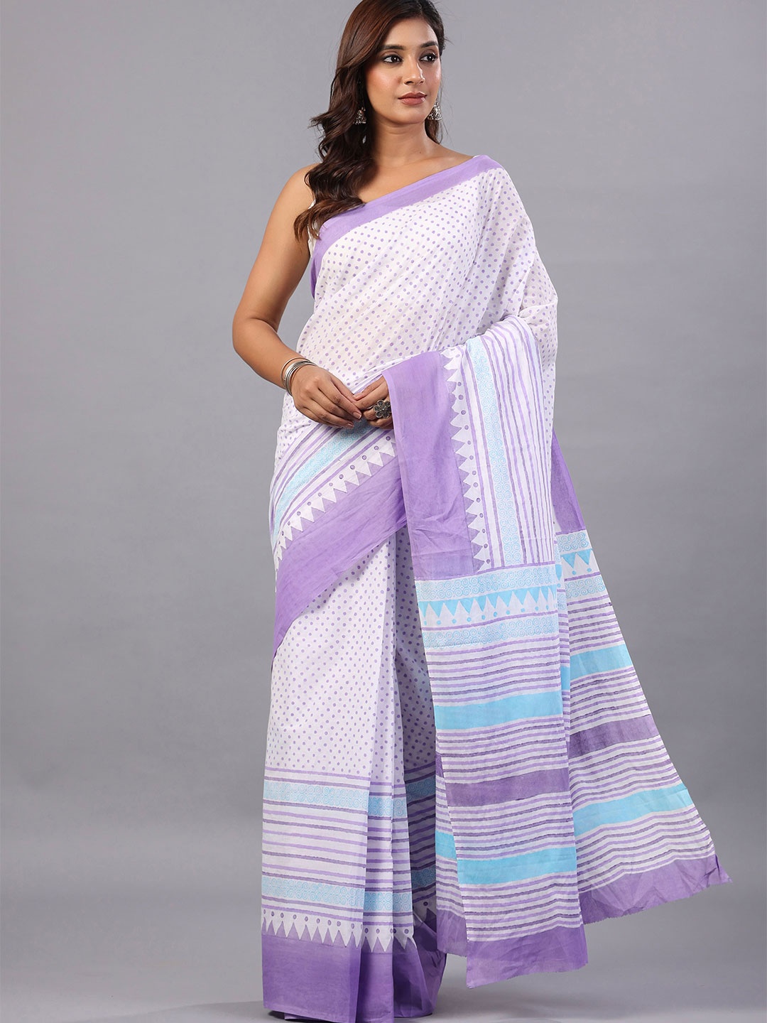 

Moora Pure Cotton Saree, Purple